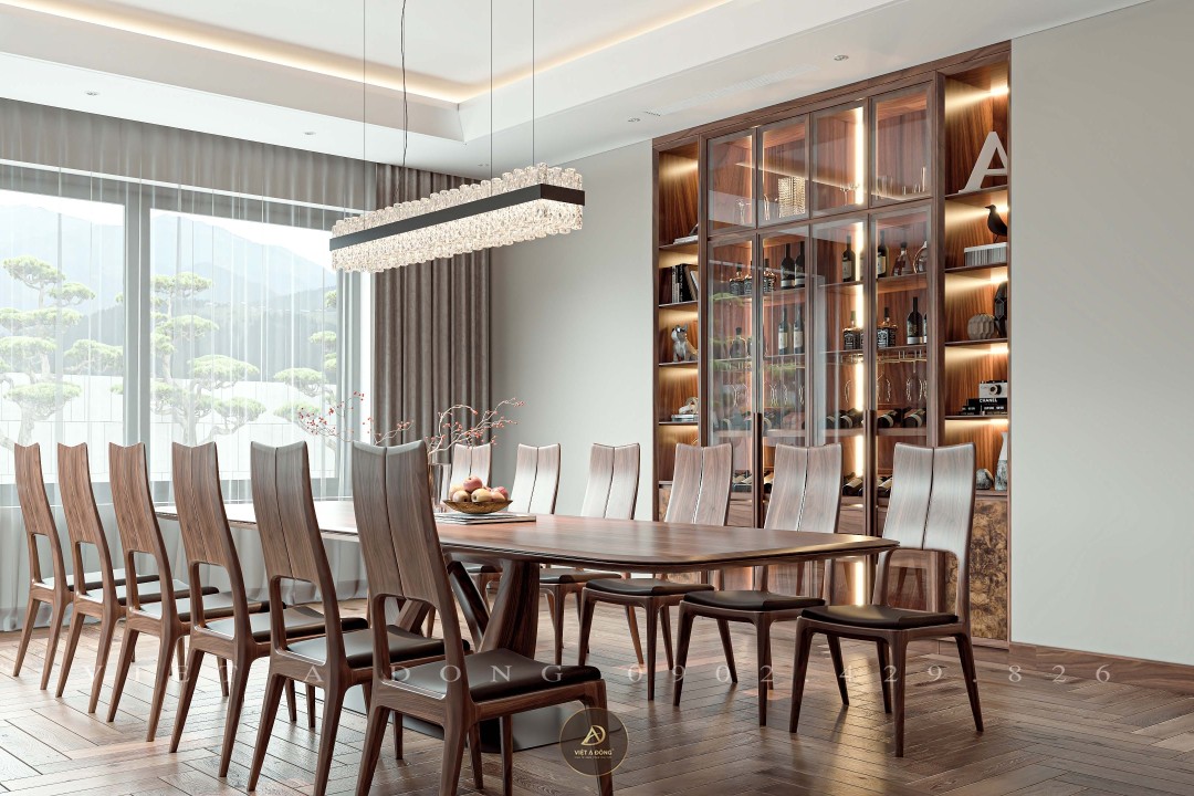 Bàn ăn gỗ óc chó BA - 25